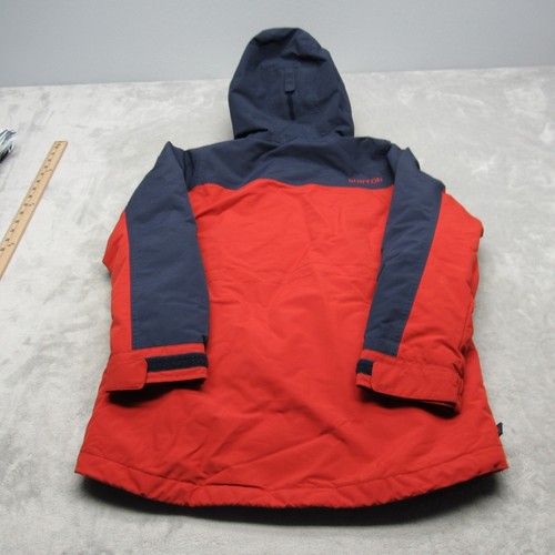 Burton Covert Jacket Youth Large Burnt Red Blue Insulated Hood Waterproof Ski - Picture 3 of 18