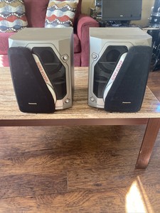 Panasonic SB-AK47 Super Woofer Bi-Wiring Stereo Speakers LOUD! 6 Ohm