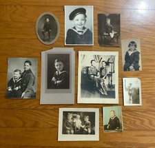 Children Military Uniform Photos Photograph Lot of 10 Navy WWII
