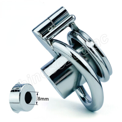 Sissy Flat Lock Metal Chastity Cage With Cage Chastity Belt For Stainless Steel