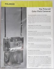 brochure, collectible/vintage, Polaroid Color Pack cameras and land films, 1960s