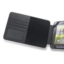 Motorola Xoom Custodia in Vera Pelle con Slot per Biglietti da Visita e Carta - Nero