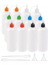 12 Pack 4 Ounce Multi Purpose DIY Precision Tip Applicator Bottles Set