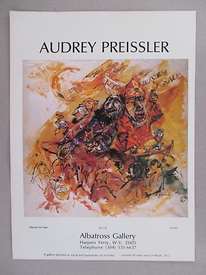 Audrey Preissler Art Gallery Exhibit PRINT AD --- 1979