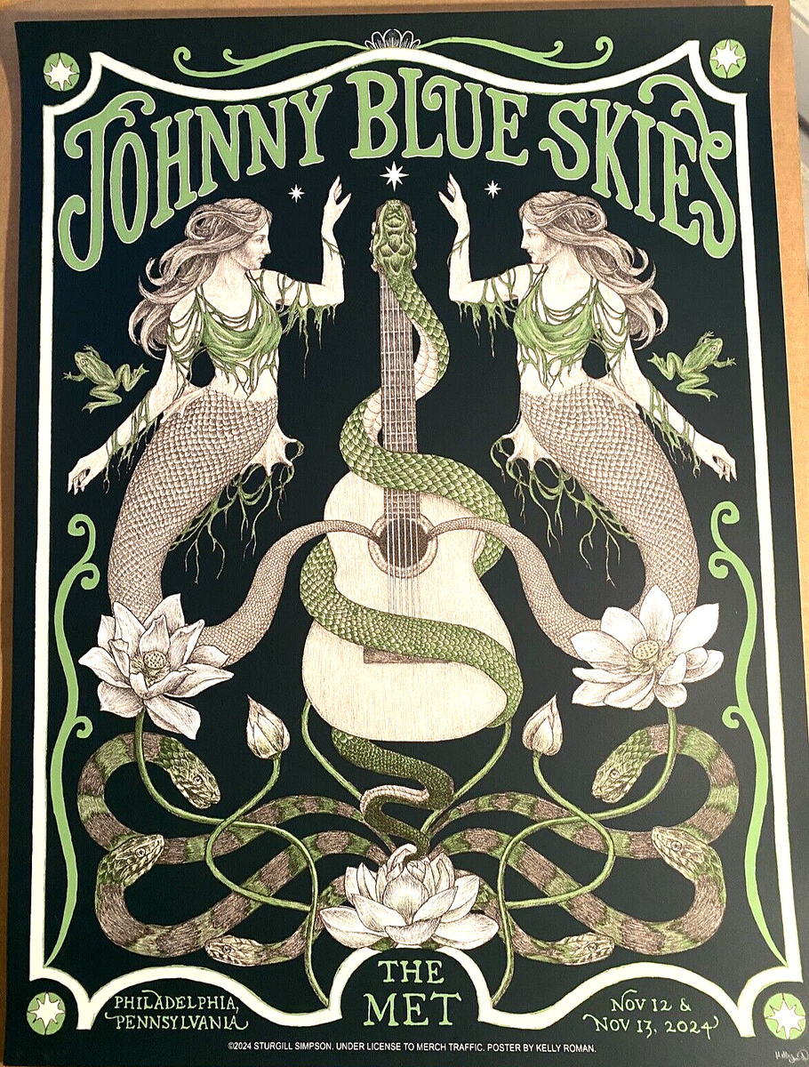 REAL Johnny Blue Skies Poster Philadelphia 2024 N2 AP S/N #50