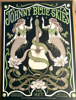 REAL Johnny Blue Skies Poster Philadelphia 2024 N2 AP S/N #50