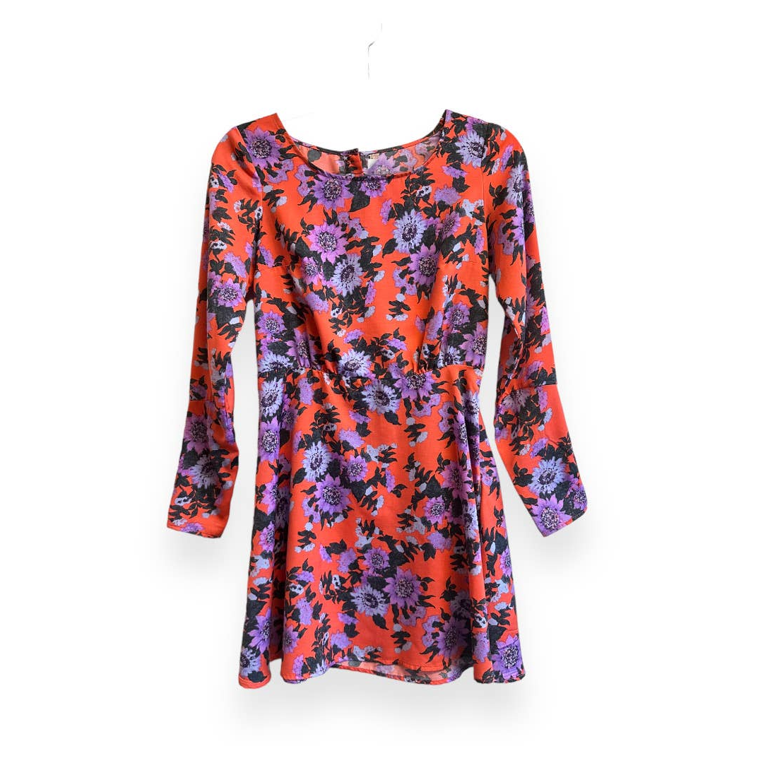 green emerald velvet dress Free People 'Melanie' Floral Print Fit & Flare Dress Night Combo 0