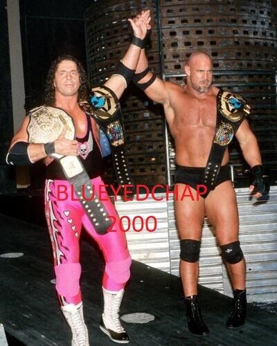 BRET HART & GOLDBERG WRESTLER 8 X 10 WRESTLING PHOTO WWF WCW - Picture 1 of 1