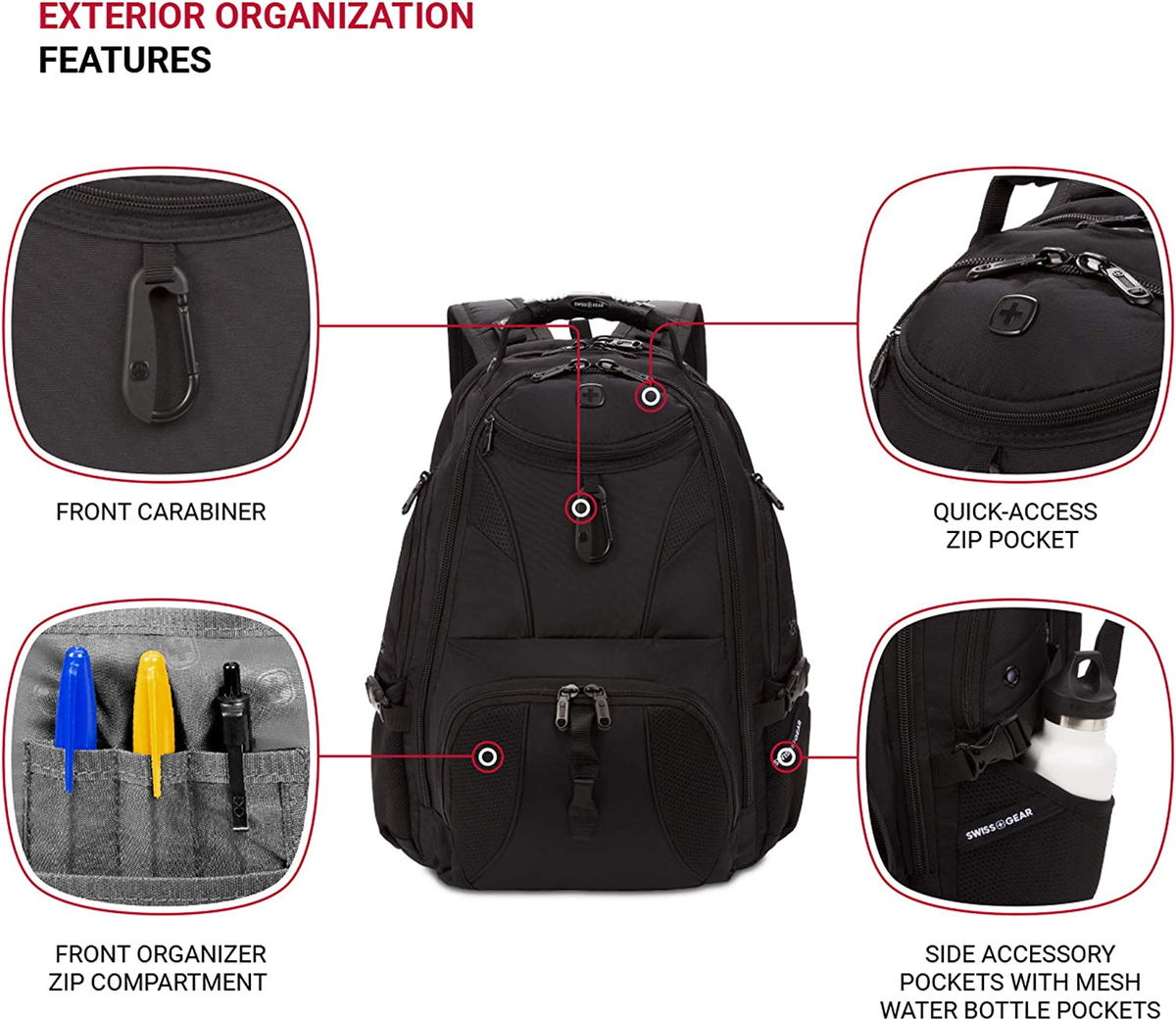 SwissGear 1900 Scansmart TSA 17-Inch Laptop Backpack Black 19-Inch  Black/Black | eBay