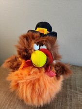 RUSS BERRIE GOBBLES PLUSH THANKSGIVING TURKEY 7 CARESS SOFT PETS 90'S