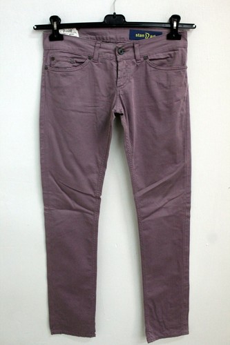 Dondup Noah Jeans Size 42 Women Purple Cotton Pants Logo Italy