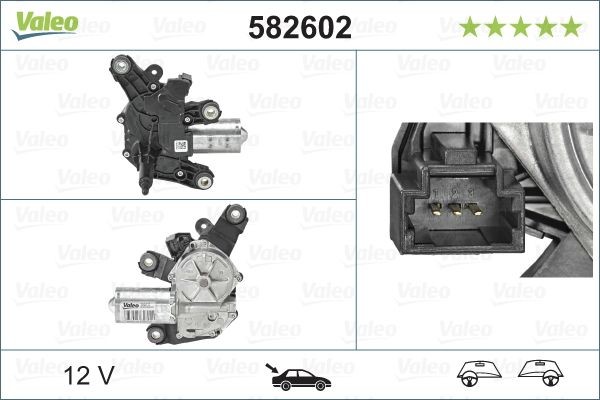 Valeo 582602 Wischermotor Hinten FüR Dacia Renault-image