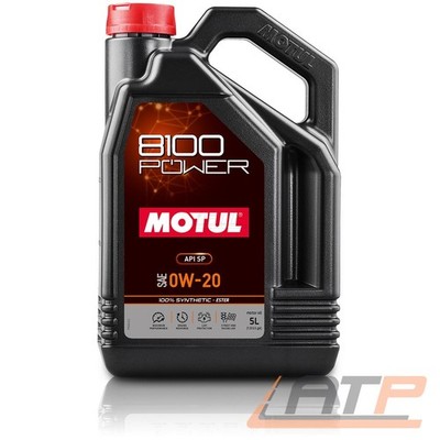 MOTUL 5 L LITER 8100 POWER 0W-20 MOTOR-ÖL MOTORENÖL VOLLSYNTHETISCH