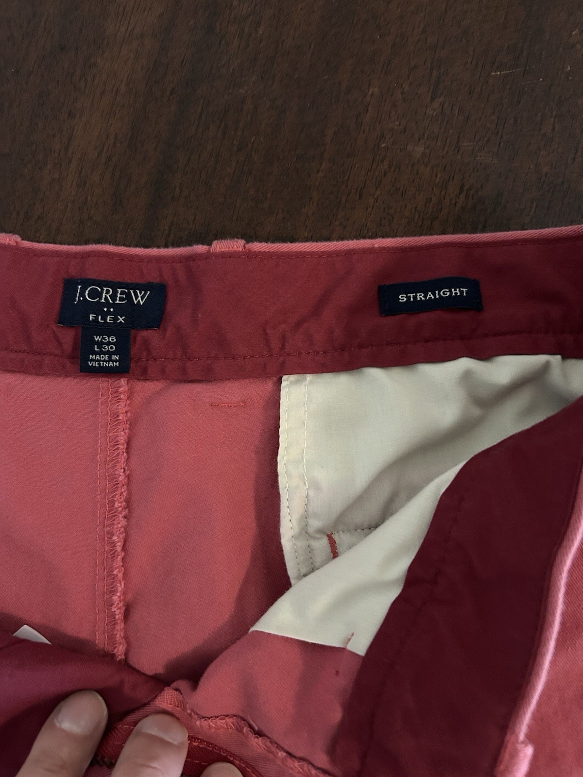 J. Crew Flex Straight Khakis Salmon Color 36x30 Men's Casual Pants