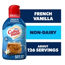 Coffee Mate French Vanilla Flavored Coffee Creamer, Non-Dairy, Gluten-Free, 126 