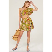 FARM Rio Macaw Leaves Mini Dress Sz XL