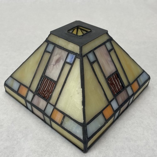 Vintage Tiffany Style Stained Glass Light Shades Pyramid Square