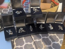Juego de 8 estatuillas de peltre Blancanieves y los siete enanitos 60 aniversario sin usar, en caja