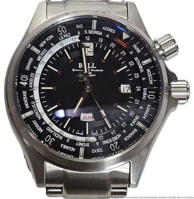 Ball Engineer Master II Diver Worldtime II Day Date Automatic Mens Wrist Watch