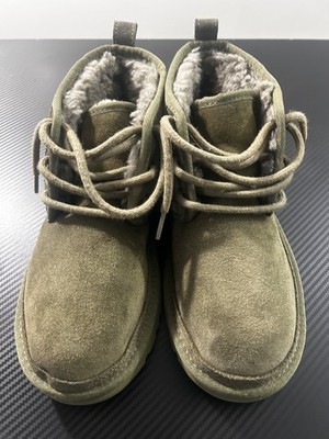 Authentic USED UGG brand Women Neumel B Olive Soft Ankle Boots Shoes  Size US 7