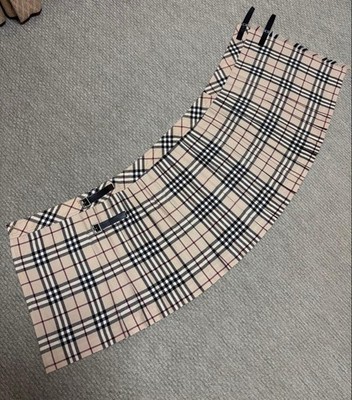 BURBERRY BLUE LABEL Wrap Mini Skirt Nova Check Pleated Size 36 | eBay