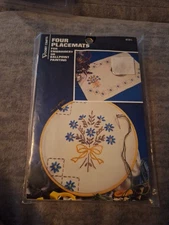 Four Placemats For Embroidery Or Ballpoint Painting Vogart Crafts  Sealed