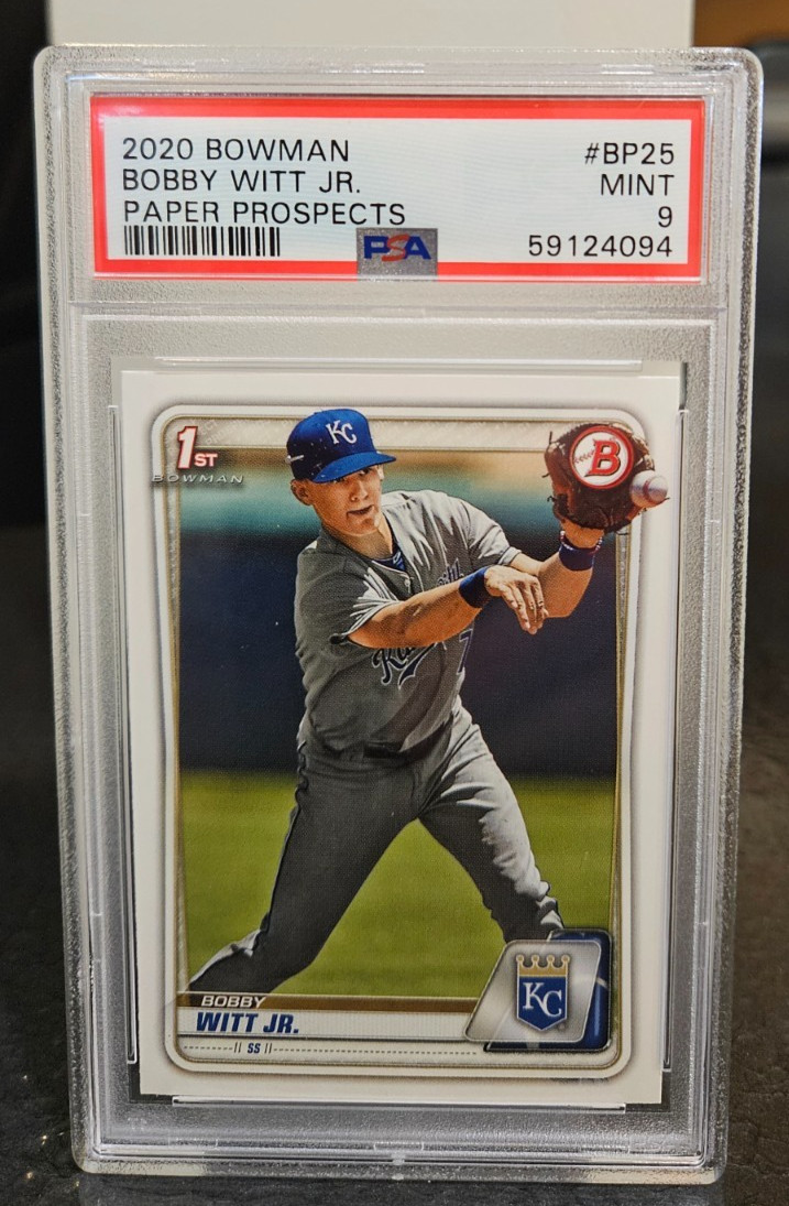 Bowman 2020 Paper Prospects Bobby Witt Jr. Rookie 1st Ed BP-25 PSA 9 Royals