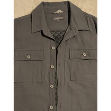 KILN Quilted Shirt Jacket Made in USA Heritage Workwear Charcoal Gray Large