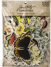 Advantus Idea-Ology Layers Die-Cuts 83/Pkg-Botanical .75"X1" To 6.5"X2"