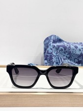 Chrome Hearts Sunglasses - Black Acetate Square Frame Gold Dagger Logo