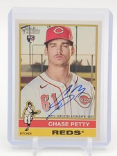 CHASE PETTY 2025 TOPPS HERITAGE REAL ONE AUTO ROOKIE REDS BASEBALL Q4105