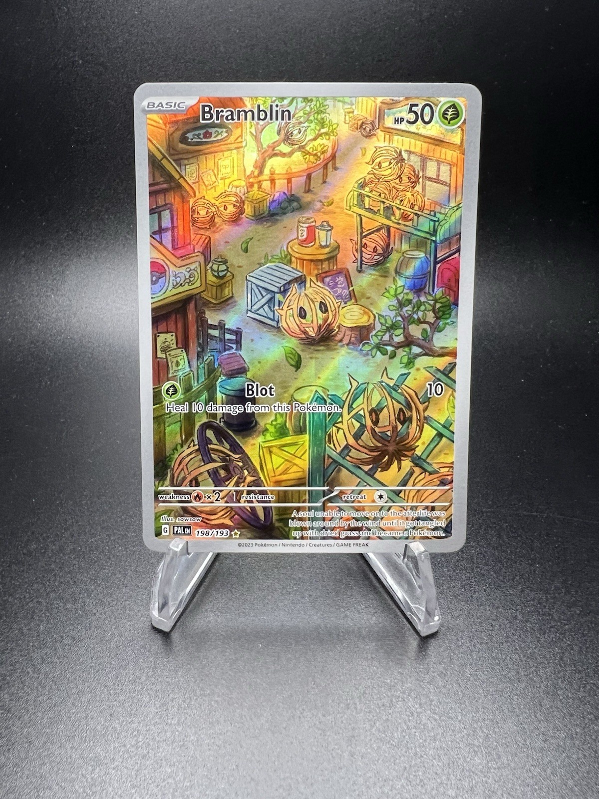 Pokemon TCG Bramblin 198/193! NM Condition! Paldea Evolved
