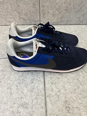Nike Men's Blue/Navy/White/Gray Colorblock Low Top Lace-Up Athletic Sneakers
