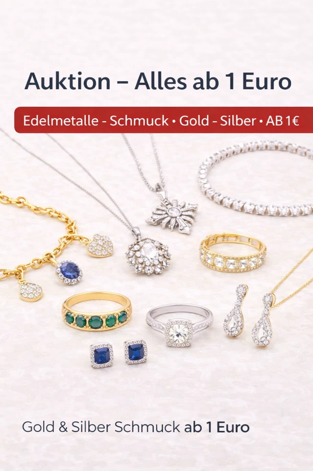 Gold & Silber Auktion / Schmuck - Münzen - Anlagen Alles START 1€