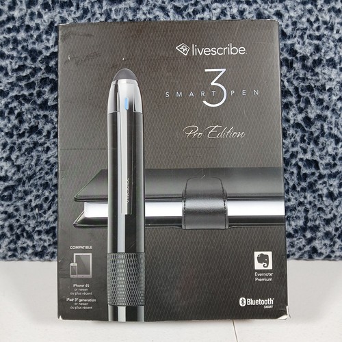 Livescribe Smartpen 3 Pro Edition con cubierta de cuero para cuaderno con nuevo cuaderno