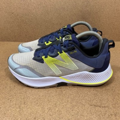 New Balance Dynasoft Nitrel V4 Trail Running Shoes Women s SZ 8 Gray/Blue Yellow