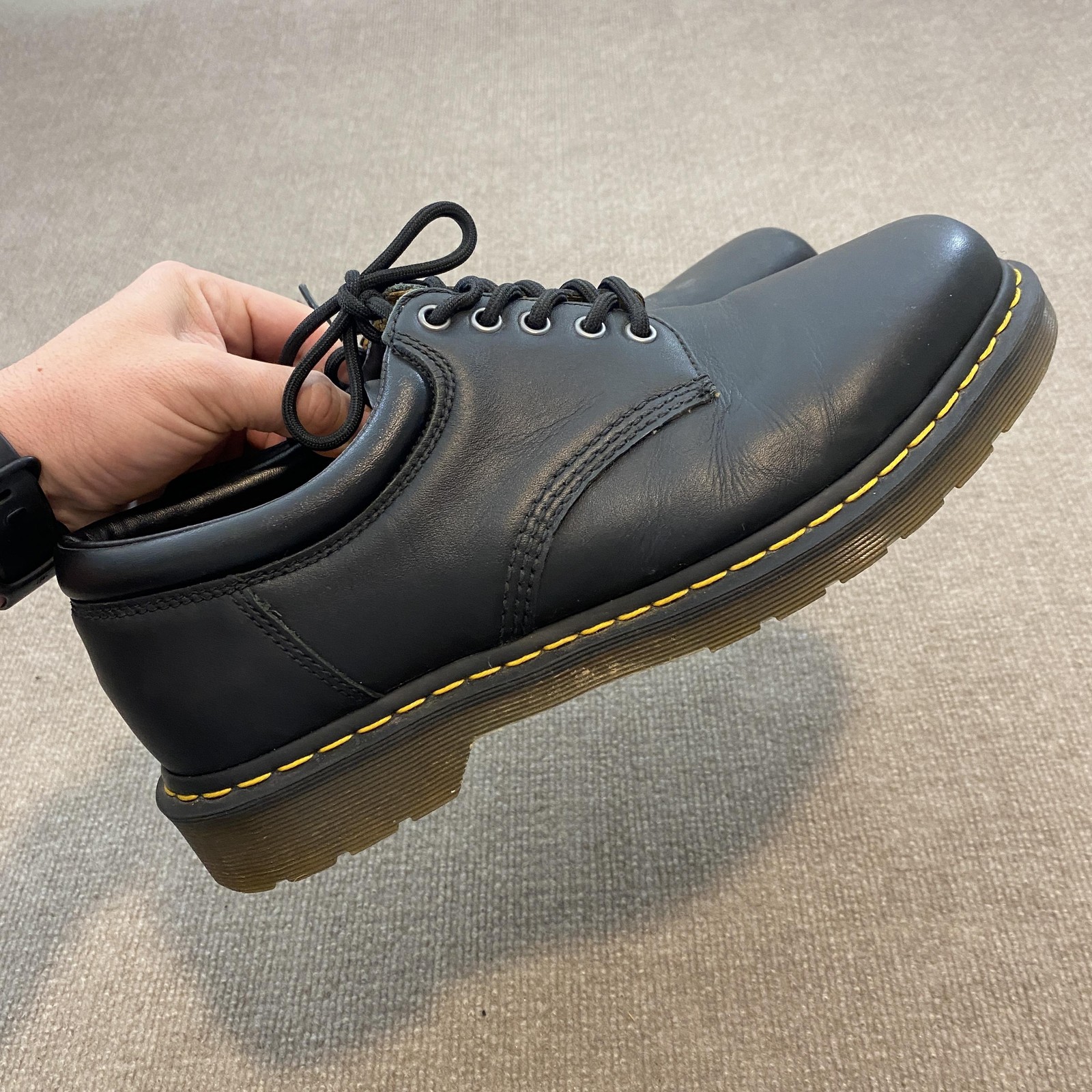 Dr. Martens 8053 Shoes Mens Size 12 Black Leather Lace Up Casual Oxford Workwear