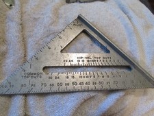 Vintage Metal Johnson Level Tool Rafter Angle Square Framing Tool Made USA 85050