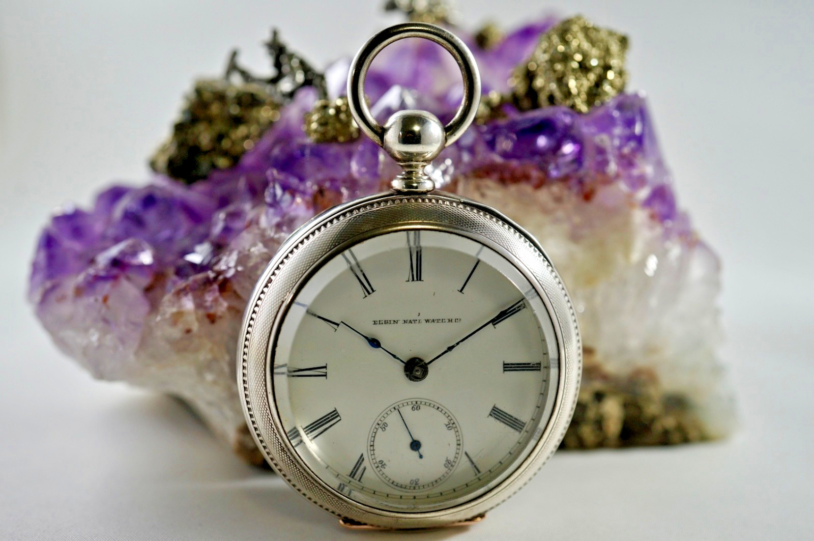1887 Elgin Model 1 Grade 97 7J 18S 3OZ Bay City Coin Silver Pocket Watch Runs