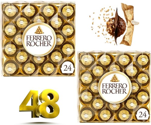 Ferrero Rocher Collection Fine Hazelnut Milk 48 Piece Chocolate Gift Box 600g