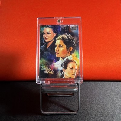 Topps Star Wars Galaxy Mini Diamond Refractor Card 47 The Legacy Padmé Leia Rey