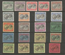 DOMINICA SG71-91 the 1923-33 GV set of 21 fine mint cat £400