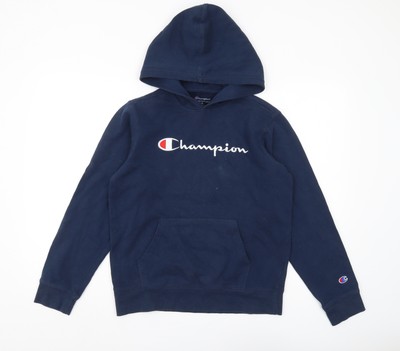 Champion Damen Pullover Hoodie Blau XL