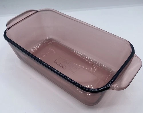 Vintage PYREX 213-R - Cranberry Purple - 1.5 Qt/ 1.5 L Rectangle Glass Loaf Pan