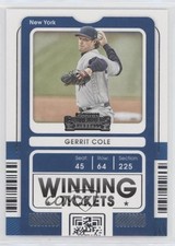 2021 Panini Contenders Winning Tickets Gerrit Cole #WT-GC 1u1