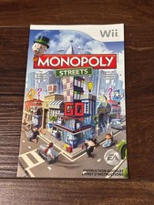 Monopoly Streets Nintendo Wii Instruction Manual Only