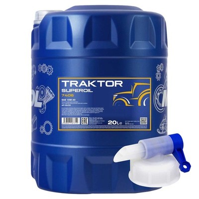 Motoröl Motor Öl MANNOL Traktor Superoil 15W-40 20 Liter mit Ausgießer