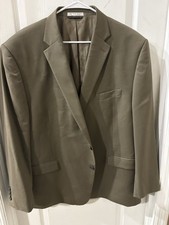 Lauren Ralph Lauren Suit 50R Mens Brown Wool 2-Button 2pc Flat Front Pants 44x32