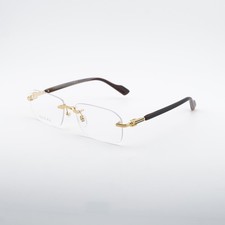 NEW Gucci GG1221O 002 Gold/Brown 56mm Eyeglasses