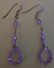 sterling silver crystal drop dangle earrings 925 — photo 1